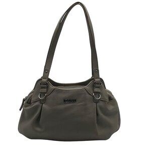 Koltov Gray Pebbled Faux Leather Shoulder Bag